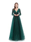 Querida pescoço ouro lantejoulas uma linha barato longo Evening Prom Dresses, Evening Party Prom Dresses, 12350