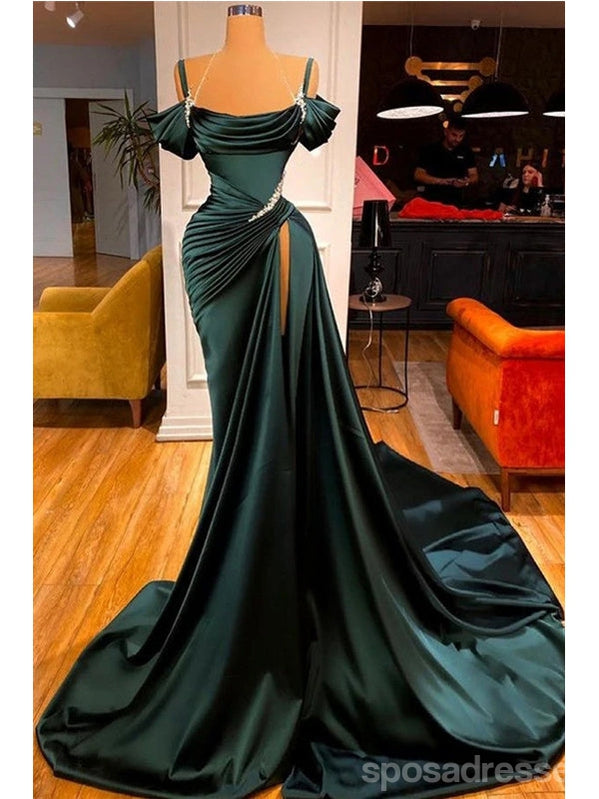 Querida pescoço ouro lantejoulas uma linha barato longo Evening Prom Dresses, Evening Party Prom Dresses, 12350