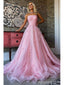 Floral Pink A-line Sweetheart Long Prom Dresses Online, Evening Party Dresses,12662