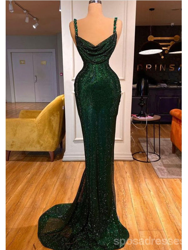 Querida pescoço ouro lantejoulas uma linha barato longo Evening Prom Dresses, Evening Party Prom Dresses, 12350