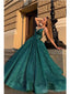 Sweetheart Neck Gold Sequin A-line Vestidos largos baratos del baile de fin de curso de la tarde, vestidos del baile de fin de curso del partido de tarde, 12350