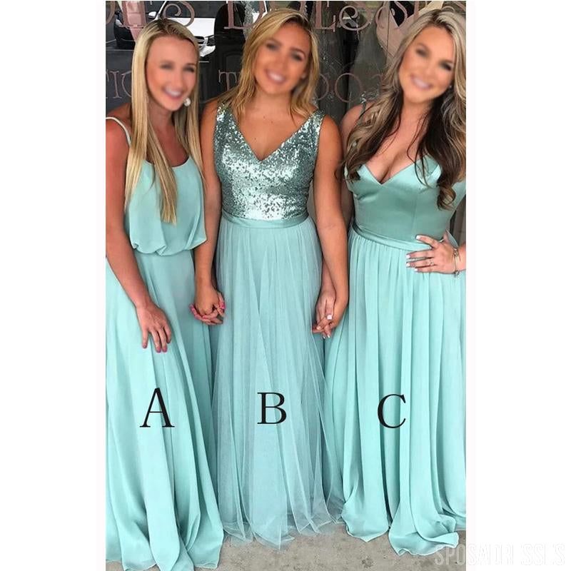 Green Long Bridesmaid Dresses Online, Cheap Bridesmaids Dresses, WG749