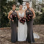 Newest Grey Mermaid Halter Cheap Long Bridesmaid Dresses,WG1532