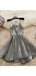 Grey Spaghetti Straps Short Homecoming Dresses Online, Cheap Short Prom Dresses, CM852