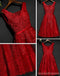 Rouge Dentelle V décolleté perlé Homecoming Robes De Bal, abordable Corset Retour Partie Courte Robes De Bal, parfait Homecoming Robes, CM259