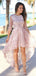 V Neck Dusty Pink Tulle Beaded Short Homecoming Dresses Online, Robes de bal courtes pas chères, CM845