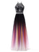 Halter Beaded Chiffon Ombre Long Evening Prom Dresses, Custom heap Sweet 16 Dresses, 18401