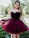 Simple Sweetheart Purple Short Cheap Homecoming Dresses Online, CM705