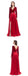 Red A-line Long Sleeves High Slit V-neck Cheap Prom Dresses Online,12770