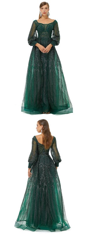 Querida pescoço ouro lantejoulas uma linha barato longo Evening Prom Dresses, Evening Party Prom Dresses, 12350