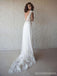 Sexy Backless Cap Sleeves Long Wedding Dresses Online, Cheap Bridal Dresses, WD540