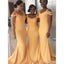 Yellow Long Mermaid Sexy Cheap Bridesmaid Robes en ligne, WG574