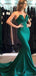 Emerald Green Mermaid Simple Cheap Formal Prom Dresses, 17068