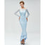 Long Sleeves Lace Mermaid High Low Cheap Bridesmaid Dresses Online, WG580