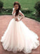 Δείτε Μέσα από μακρυμάνικο δαντέλα A-line Custom Wedding Bridal Dresses, WD284