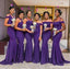 Mismatched Purple Mermaid Cheap Long Cheap Bridesmaid Dresses Online, WG646