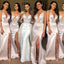 Σέξι Halter Side Slit Mermaid Long Bridesmaid Φορέματα Online, WG305