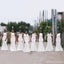 Off White Mismatched Mermaid Cheap Long Cheap Bridesmaid Dresses Online, WG643