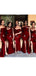 Mermaid Burgundy High Slit Long Bridesmaid Dresses Gown Online, WG1030