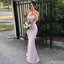 Elegant Mermaid One Shoulder Sleeveless Long Bridesmaid Dresses Online, WG903