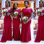 Simple Hot Mismatched Mermaid Long Cheap Bridesmaid Dresses Online, WG312