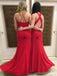 Mismatched Red Mermaid Cheap Long Bridesmaid Dresses,WG1367