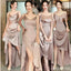 Mismatched Champagne Sexy Mermaid Sleeveless Long Bridesmaid Dresses Gown Online,WG1088