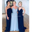 Chiffon Blue Long Bridesmaid Dresses Online, Cheap Bridesmaids Dresses, WG701