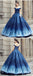 Off Shoulder Navy Blue Ball Gown Prom Dresses, Sweet 16 Dresses, Quinceanera Dresses, 12382