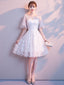 Sweet Off White Lace Cheap Homecoming Vestidos on-line, cheap short prom dresses, CM775