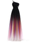 Um Ombro Beaded Chiffon Ombre Longo da Noite Vestidos de Baile barato feito Sweet 16 Dresses, 18405