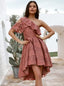 One Shoulder Lace Cheap Short Homecoming Vestidos Online, CM621