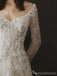 Open Back Long Sleeves Lace Mermaid Wedding Dresses Online, Cheap Bridal Dresses, WD631