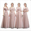 Blush rosa até o chão incomparável baratos dama de honra vestidos on-line, WG531