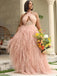 Unique Sexy Pink A-line Halter Maxi Long Party Prom Dresses Online,13289