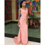 Pink Mermaid Two Straps Cheap Long Bridesmaid Dresses Online,WG1431