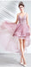 V Neck Dusty Pink Tulle Beaded Short Homecoming Dresses Online, Robes de bal courtes pas chères, CM845