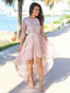 V Neck Dusty Pink Tulle Beaded Short Homecoming Dresses Online, Robes de bal courtes pas chères, CM845