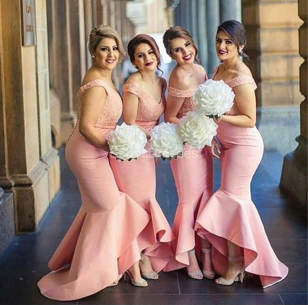 Off Shoulder Mermaid Long Bridesmaid Dresses Online, Cheap Dresses, WG710