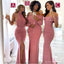 Mismatched Dusty Rose Mermaid Cheap Long Bridesmaid Dresses,WG1306