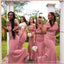 Pink Mermaid Off Shoulder Cheap Long Bridesmaid Dresses,WG1427