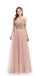 Pink A-line Off Shoulder Spaghetti Straps Backless Prom Dresses Online,12801