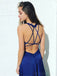 Royal Blue Sexy Backless Lace Cheap Long Evening Prom Dresses, Cheap Sweet 16 Dresses, 18329