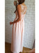 Formal Pink V Neck Lace Side Slit Long Evening Prom Dresses, 17673