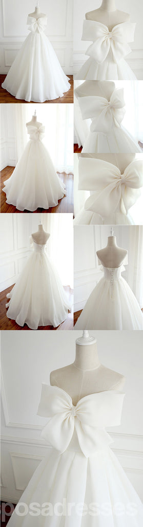 Simple Organza A Line Wedding Bridal Dresses, Custom Made Wedding Dresses, Affordable Wedding Bridal Gowns, WD234