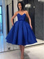 Strapless Blue Simple Cheap Homecoming Dresses en ligne, Cheap Short Prom Dresses, CM754