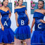 Mismatched Mermaid Royal Blue Sleeveless Short Bridesmaid Dresses Gown Online,WG1106