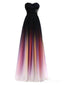 Sweetheart Beaded Chiffon Ombre Long Evening Prom Dresses, Custom heap Sweet 16 Dresses, 18403