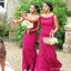 Simple Sleeveless Mermaid Long Bridesmaid Dresses Online, WG923