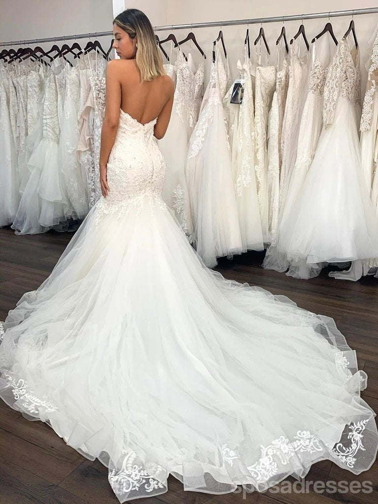 Sweetheart Lace Mermaid Wedding Dresses Online, Cheap Bridal Dresses, WD632